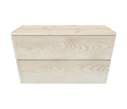 vidaXL 12-daļīgs dārza palešu mēbeļu komplekts, impregnēts egles koks