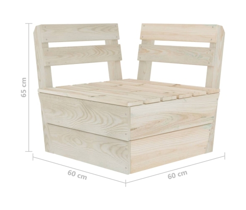 vidaXL 12-daļīgs dārza palešu mēbeļu komplekts, impregnēts egles koks