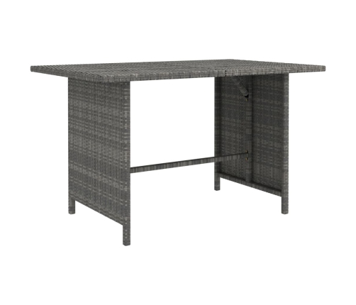 vidaXL 10-daļīgs dārza mēbeļu komplekts, pelēka PE rotangpalma