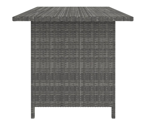 vidaXL 10-daļīgs dārza mēbeļu komplekts, pelēka PE rotangpalma