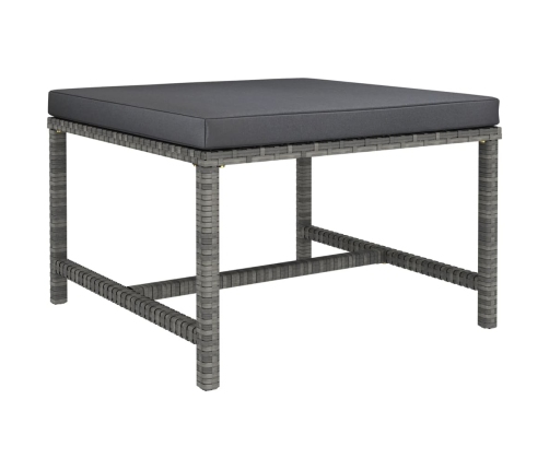 vidaXL 10-daļīgs dārza atpūtas mēbeļu komplekts, pelēka PE rotangpalma