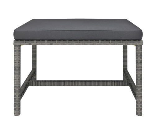 vidaXL 10-daļīgs dārza atpūtas mēbeļu komplekts, pelēka PE rotangpalma