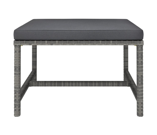 vidaXL 11-daļīgs dārza atpūtas mēbeļu komplekts, pelēka PE rotangpalma