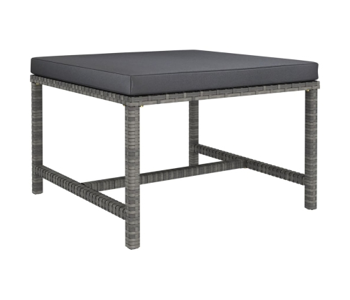 vidaXL 12-daļīgs dārza atpūtas mēbeļu komplekts, pelēka PE rotangpalma