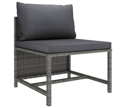 vidaXL 12-daļīgs dārza atpūtas mēbeļu komplekts, pelēka PE rotangpalma