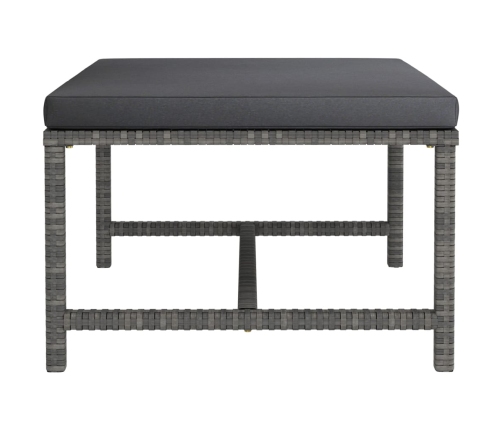 vidaXL 12-daļīgs dārza atpūtas mēbeļu komplekts, pelēka PE rotangpalma