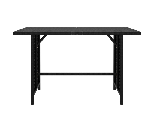 vidaXL 10-daļīgs dārza atpūtas mēbeļu komplekts, melna PE rotangpalma