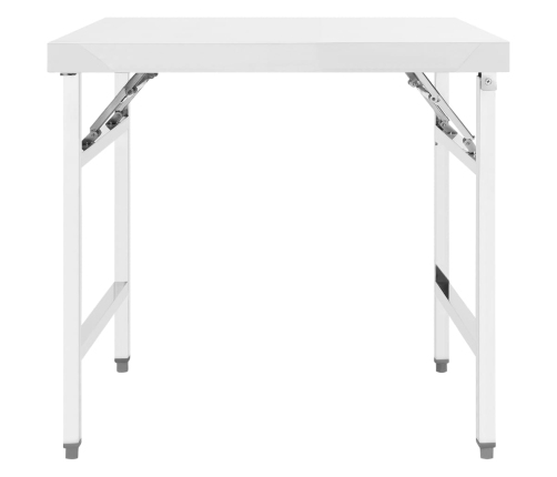 vidaXL virtuves darba galds, 85x60x80 cm, nerūsējošs tērauds