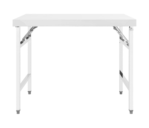 vidaXL virtuves darba galds, 100x60x80 cm, nerūsējošs tērauds