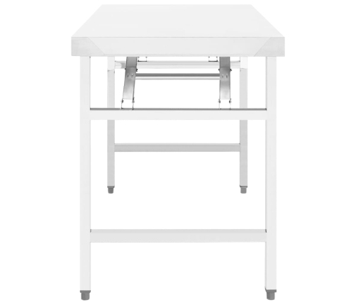 vidaXL virtuves darba galds, 120x60x80 cm, nerūsējošs tērauds