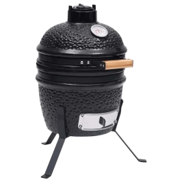 Kamado Grils, Kūpinātava, Keramika, 56 Cm, Melns Vidaxl Kamado Grils, Kūpinātava, Keramika, 56 Cm, Melns Vidaxl