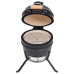 vidaXL Kamado grils, kūpinātava, keramika, 56 cm, melns