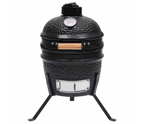 vidaXL Kamado grils, kūpinātava, keramika, 56 cm, melns