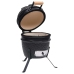 vidaXL Kamado grils, kūpinātava, keramika, 56 cm, melns