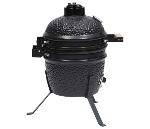 vidaXL Kamado grils, kūpinātava, keramika, 56 cm, melns