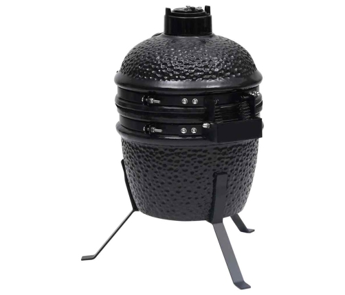 vidaXL Kamado grils, kūpinātava, keramika, 56 cm, melns