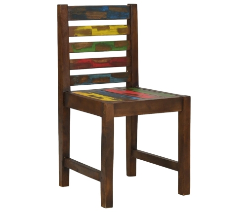 vidaXL virtuves krēsli, 2 gab., pārstrādāts masīvkoks