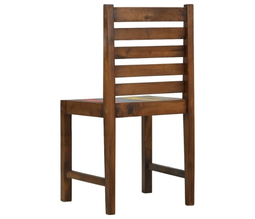 vidaXL virtuves krēsli, 2 gab., pārstrādāts masīvkoks