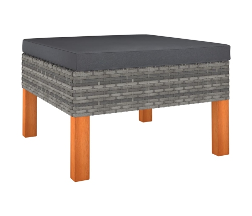 vidaXL 12-daļīgs dārza atpūtas mēbeļu komplekts, pelēka PE rotangpalma