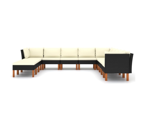 vidaXL 12-daļīgs dārza atpūtas mēbeļu komplekts, PE rotangpalma