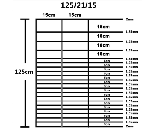 vidaXL dārza žogs, cinkots tērauds, 50x1,25 m, sudraba krāsa