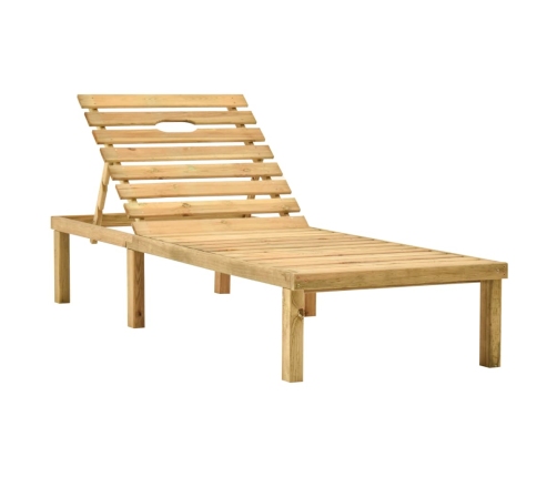 vidaXL sauļošanās zvilnis ar galdiņu un matraci, impregnēta priede