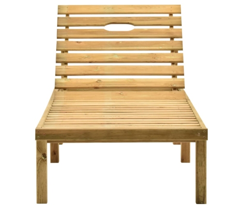 vidaXL sauļošanās zvilnis, pelēks matracis, impregnēta priede