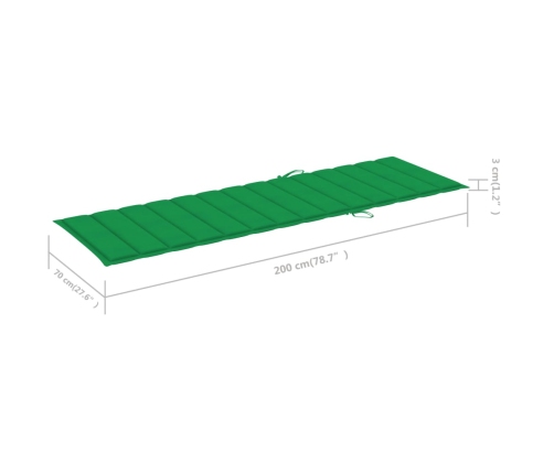 Sauļošanās Zvilnis Ar Galdiņu Un Matraci, Impregnēta Priede Vidaxl