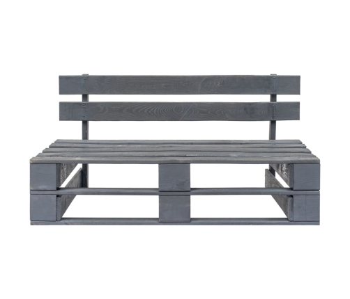 Vidējais Dārza Palešu Dīvāns, Pelēks, Impregnēts Priedes Koks Vidaxl