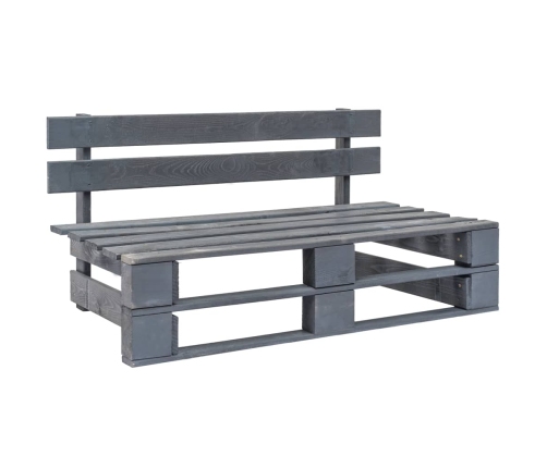 Vidējais Dārza Palešu Dīvāns, Pelēks, Impregnēts Priedes Koks Vidaxl