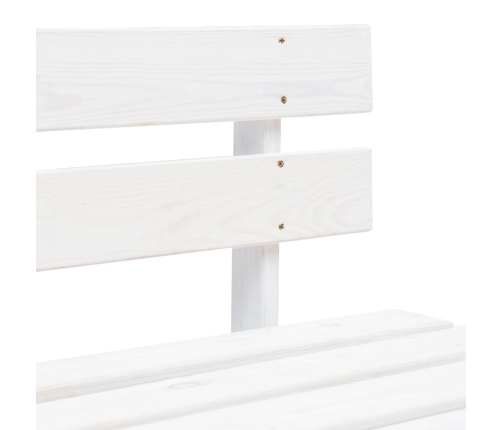 Vidējais Dārza Palešu Dīvāns, Balts, Impregnēts Priedes Koks Vidaxl