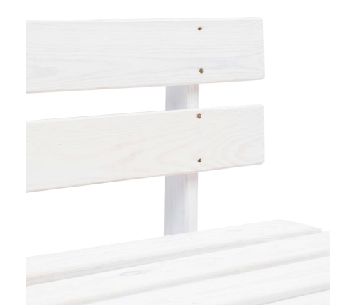 Vidējais Dārza Palešu Dīvāns, Balts, Impregnēts Priedes Koks Vidaxl