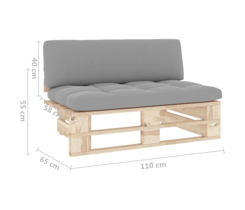 Vidējais Dārza Palešu Dīvāns, Impregnēts Priedes Koks Vidaxl