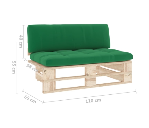 Vidējais Dārza Palešu Dīvāns, Impregnēts Priedes Koks Vidaxl