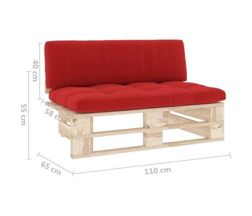 Vidējais Dārza Palešu Dīvāns, Impregnēts Priedes Koks Vidaxl