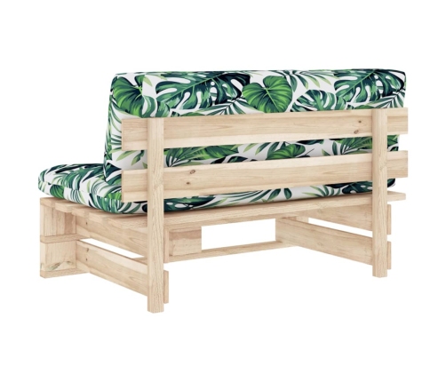 Vidējais Dārza Palešu Dīvāns, Impregnēts Priedes Koks Vidaxl