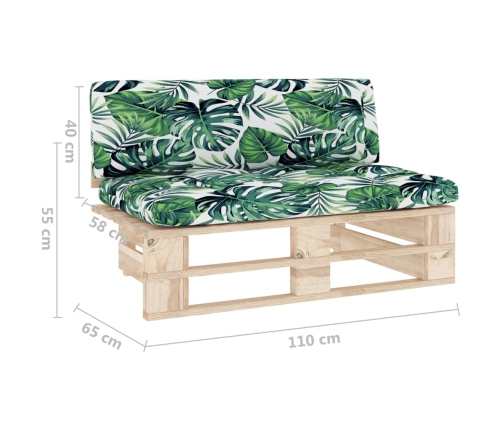 Vidējais Dārza Palešu Dīvāns, Impregnēts Priedes Koks Vidaxl