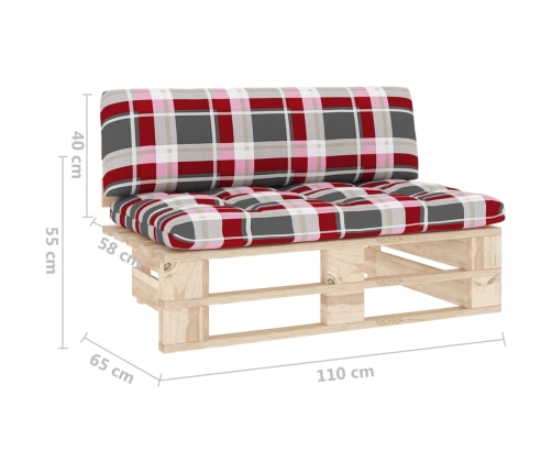 Vidējais Dārza Palešu Dīvāns, Impregnēts Priedes Koks Vidaxl