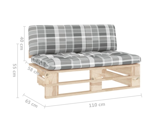 Vidējais Dārza Palešu Dīvāns, Impregnēts Priedes Koks Vidaxl