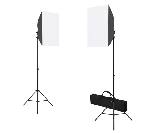 vidaXL fotostudijas komplekts – gaismas izkliedētāji, foni, reflektori