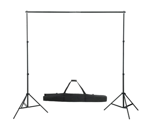 vidaXL fotostudijas komplekts – lampas, lietussargi, fons, reflektori