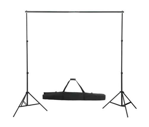 vidaXL fotostudijas komplekts – lampas, lietussargi, fons, reflektori