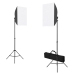 vidaXL fotostudijas komplekts – lampas, foni, reflektori