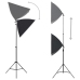 vidaXL fotostudijas komplekts – lampas, foni, reflektori