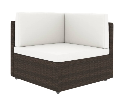 10-Daļīgs Dārza Atpūtas Mēbeļu Komplekts, Brūna Pe Rotangpalma Vidaxl