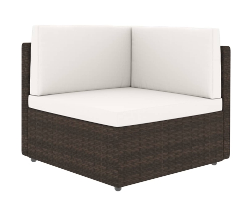 11-Daļīgs Dārza Atpūtas Mēbeļu Komplekts, Brūna Pe Rotangpalma Vidaxl