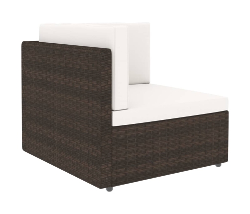 11-Daļīgs Dārza Atpūtas Mēbeļu Komplekts, Brūna Pe Rotangpalma Vidaxl