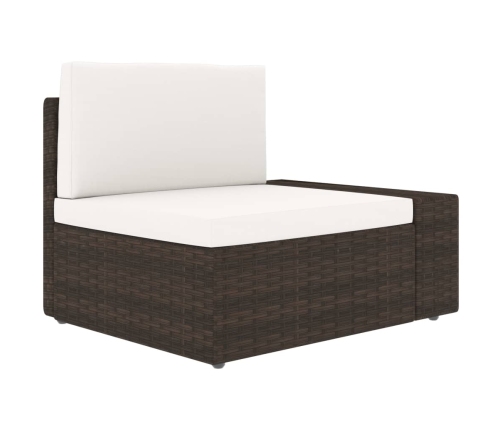 11-Daļīgs Dārza Atpūtas Mēbeļu Komplekts, Brūna Pe Rotangpalma Vidaxl