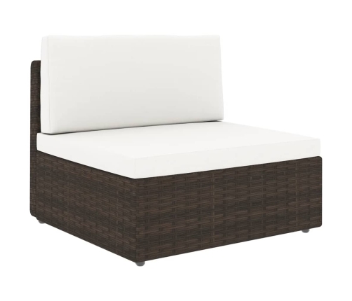 11-Daļīgs Dārza Atpūtas Mēbeļu Komplekts, Brūna Pe Rotangpalma Vidaxl