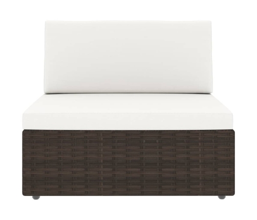 11-Daļīgs Dārza Atpūtas Mēbeļu Komplekts, Brūna Pe Rotangpalma Vidaxl